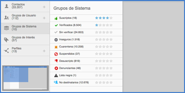 Grupos de sistema