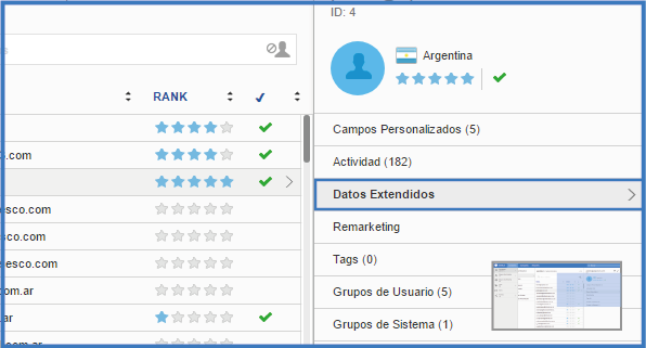 Datos Extendidos De Contacto Emblue